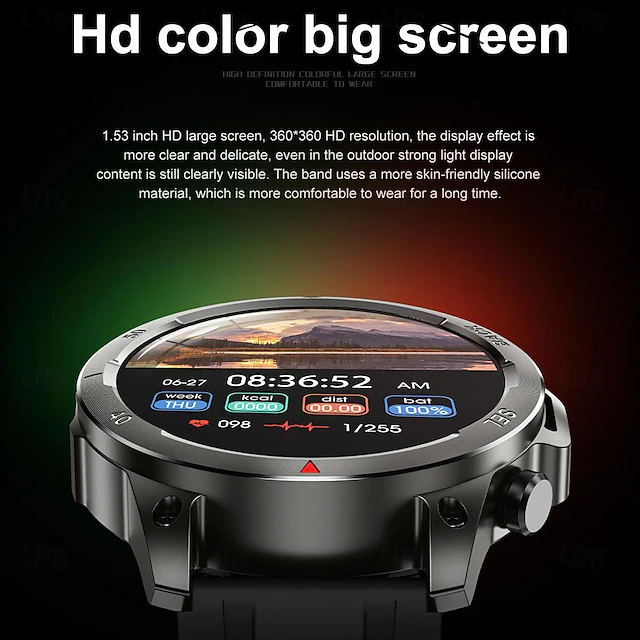 696 DK68 Smart Watch 1.53 inch Smartwatch Fitness Running Watch