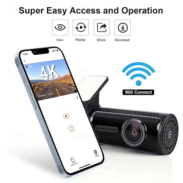  D18 1080p / 2160P New Design / HD / with Rear Camera Car DVR 170 Degree Wide Angle 1.5 inch IPS Dash Cam with WIFI / Night Vision / G-Sensor 4 infrared LEDs Car Recorder