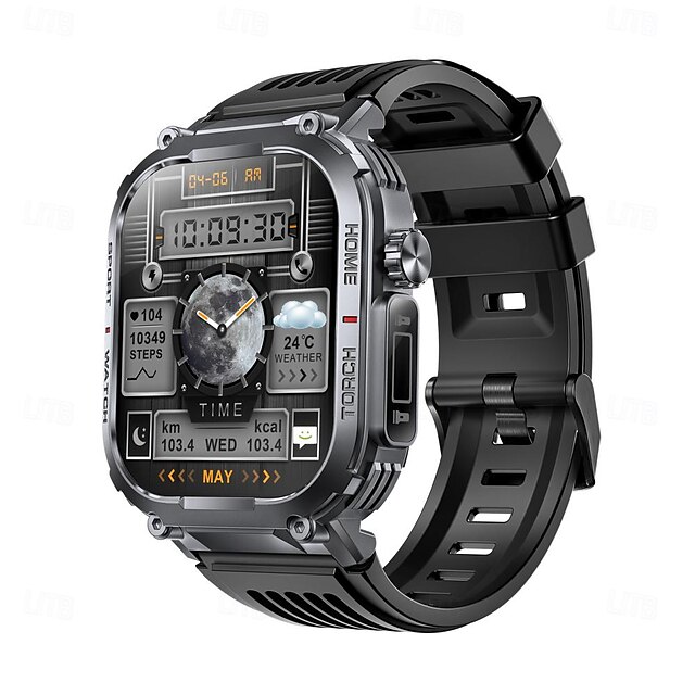  696 S320B Smartwatch 2.02 Zoll Smart-Armband Bluetooth Schrittzähler Anruferinnerung Schlaf-Tracker Kompatibel mit Android iOS Herren Freisprechanlage Nachrichterinnerung Step Tracker IP 67 44mm