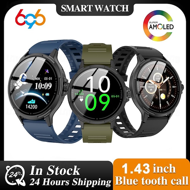  696 Y82 Smart Watch 1.9 inch Smart Band Fitness Bracelet Bluetooth Pedometer Call Reminder Sleep Tracker Compatible with Android iOS Men Hands-Free Calls Message Reminder Camera Control IP 67 48mm