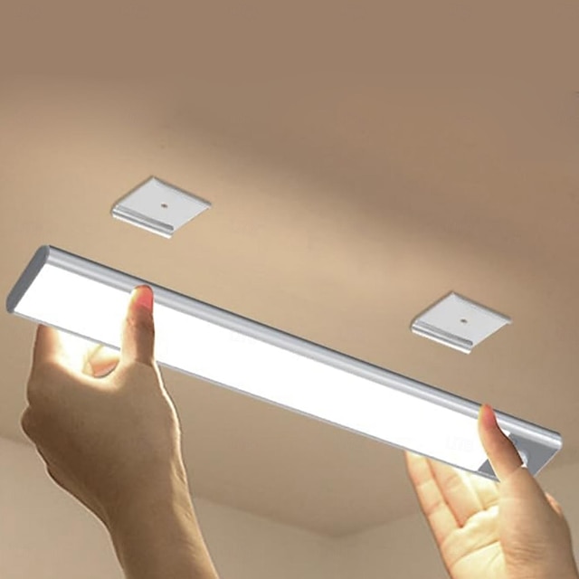  Wireless LED Motion Sensor Cabinet Light, Ultra Thin Under Cabinet Light Indoor Rechargeable Magnetic Strip Lights for Kitchen, Wardrobe