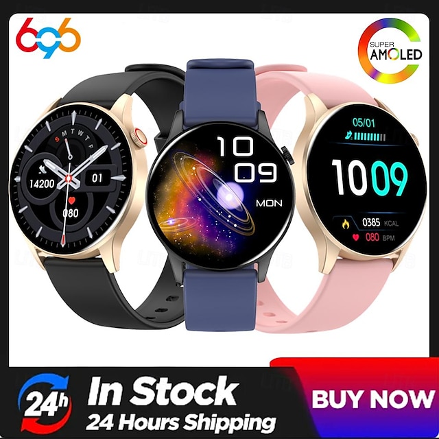  696 Y85 Smart Watch 1.43 inch Smart Band Fitness Bracelet Bluetooth Temperature Monitoring Pedometer Call Reminder Compatible with Android iOS Women Hands-Free Calls Message Reminder Always on Display