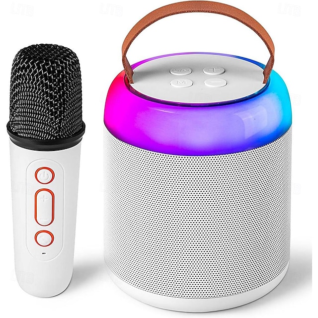  mini karaokemaskin med 1 trådlösa mikrofoner för barn vuxna bärbar bluetooth-högtalare leksak för flickor och pojkar 2 4 5 6 7 8 9 10 12-årig flicka födelsedagspresent hemfest idéer