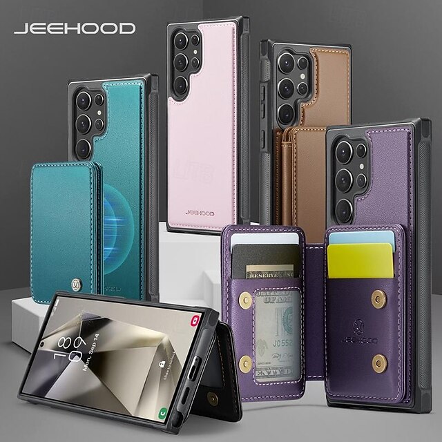  Phone Case For Samsung Galaxy S24 Ultra Plus S23 S22 S21 S20 Ultra Plus FE A55 A35 A25 A15 5G A54 A34 A14 A53 A33 A23 A13 Back Cover with Stand Holder Magnetic Card Slot Retro TPU PC PU Leather