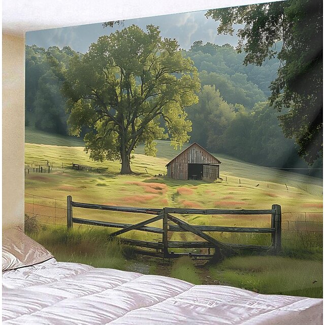  Countryside Landscape Hanging Tapestry Wall Art Large Tapestry Mural Decor Photograph Backdrop Blanket Curtain Home Bedroom Living Room Decoration