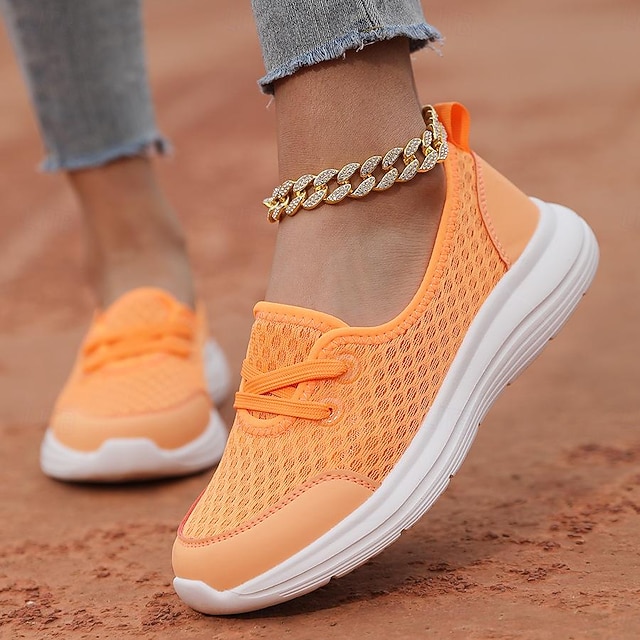  scarpe da passeggio leggere e traspiranti da donna – sneakers in mesh slip-on per la corsa e l'abbigliamento casual