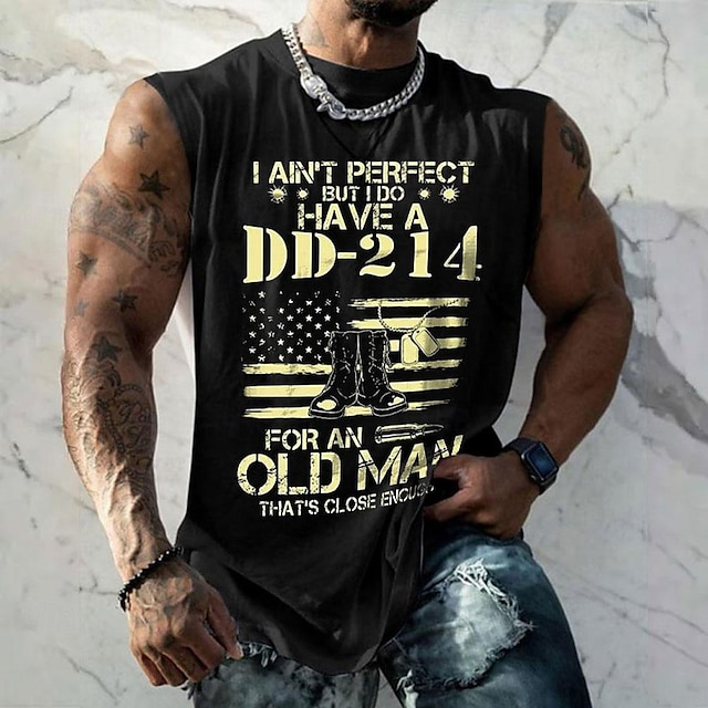  δεν είμαι τέλειος αλλά έχω ένα dd-214 για έναν ηλικιωμένο που είναι κοντά enouge γραφικό αμερικανική σημαία μας στρατιώτης μόδας ανδρικό μπλουζάκι 3d print street sports υπαίθριο casual μπλουζάκι