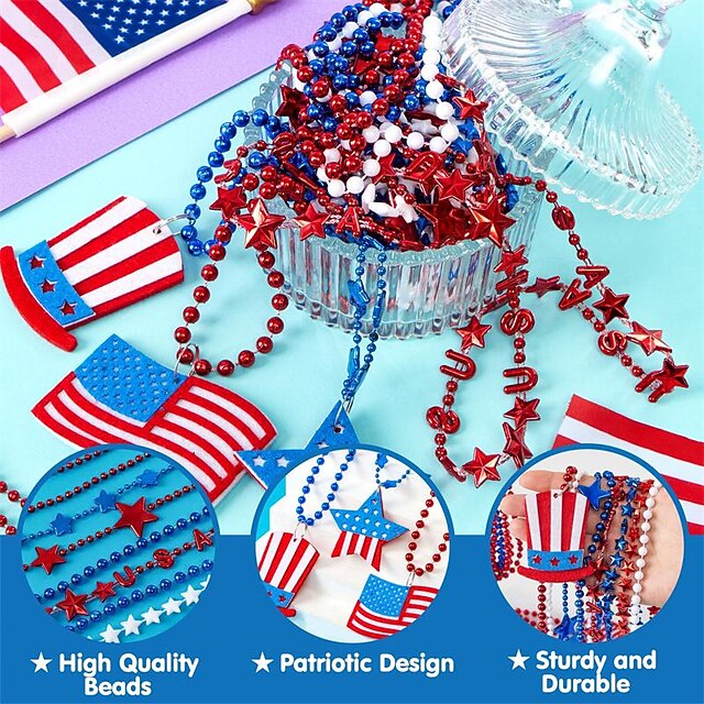 2er-Set Patriotische Hundehalstücher – 4. Juli Design, Verstellbar Für Kleine, Mittlere & Große Hunde