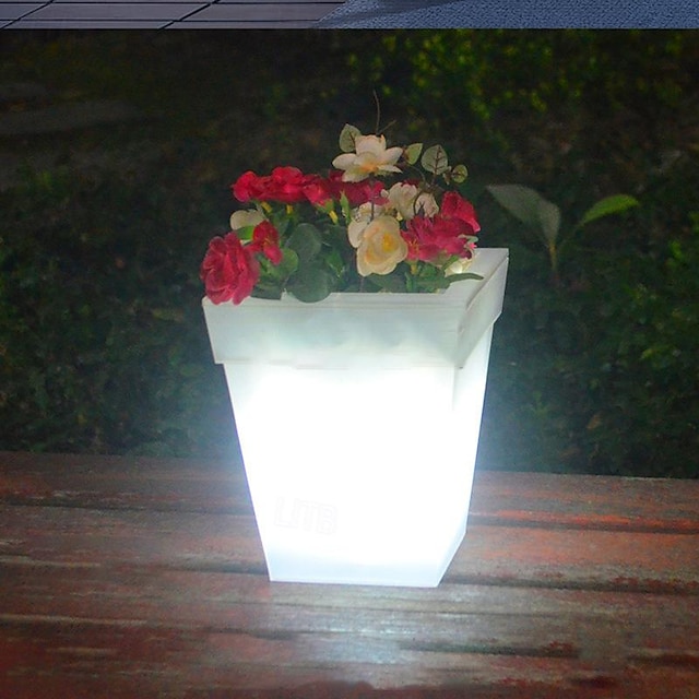  ledowe lampy solarne kwitną doniczkę, oświetlenie patio oświetlenie trawnika dekoracje świąteczne dekoracja podwórkowa dekoracja ogrodowa