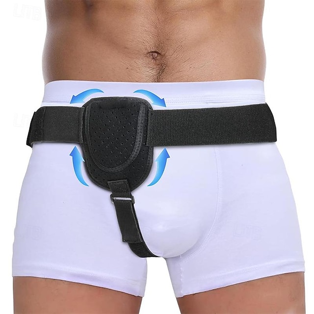  cintura di supporto per uomini e donne che allevia il dolore addominale all'inguine, con tasca di compressione mobile, cinghie tagliabili, fascia in vita regolabile, per ernia
