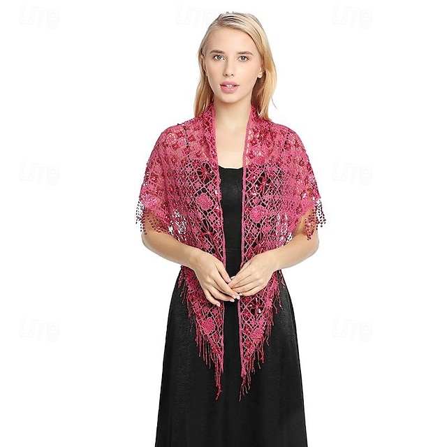 Shawls Women's Wrap Elegant Sparkle & Shine Sleeveless Polyester ...