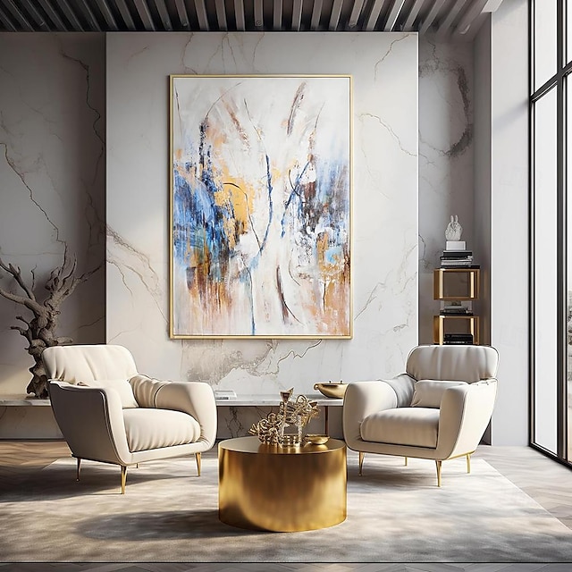 Ręcznie robiony obraz olejny na płótnie dekoracja ścienna nowoczesny prosty abstrakcja do wystroju domu w salonie walcowany bezramowy, nierozciągnięty obraz