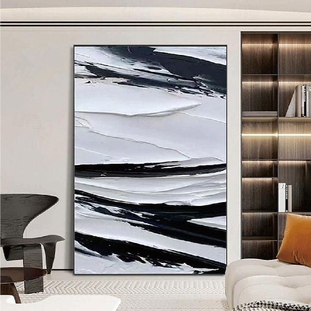  Hand painted 3D Textured White Abstract Painting on Canvas 3D Textured Wall Art Boho Modern Canvas Art Living Room Decor pattle knife oil painting Home Decor Hotel Art Piece
