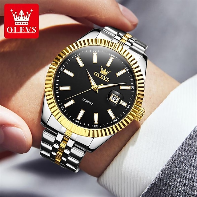  nou olevs olevs brand fashion ceas cuarț simplu pentru bărbați calendar luminos tendință afaceri de lux ceas sport pentru bărbați impermeabil