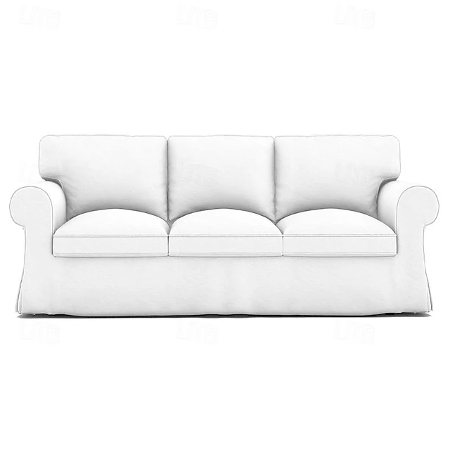3 Seater Sofa Cover, Cotton Couch Cover with 3 Cushion Cover and 3 Backrest Cover For Ektorp Slipcover Washable Furniture Protector LITB PRIME cover Ektcover 31