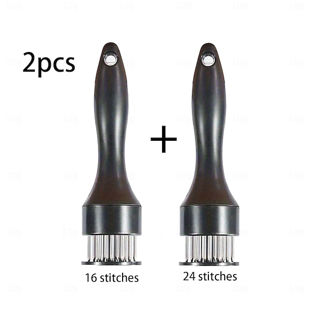  Attendrisseurs de viande en acier inoxydable avec 16/24 aiguilles – ustensiles de cuisine essentiels pour piler le steak, le porc, le bœuf, le poulet, etc.