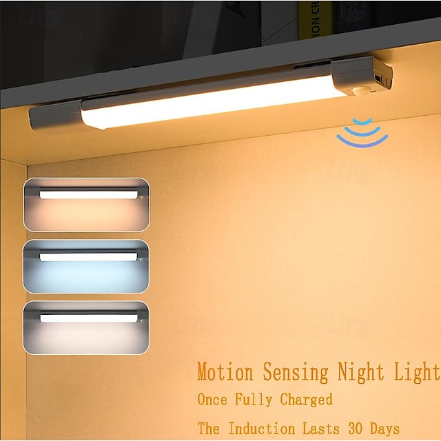  LED cu senzor de mișcare lumină de noapte, reîncărcabilă prin usb, bandă led inteligentă, reglabilă prin cablu, fără cablu, dulap de dormitor, dulap de vinuri, iluminare coridor