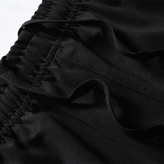 Men's Active Shorts Casual Shorts Pocket Drawstring Elastic Drawstring ...