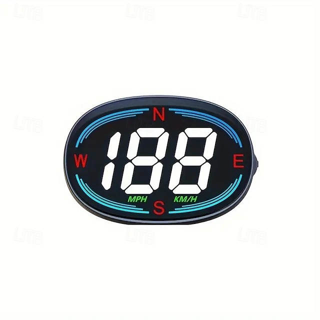  Advanced Universal HUD Head-up Display - Real-time Speedometer with Over-speed Alerts Auto Brightness & Compass - Effortless Plug & Play for All Cars
