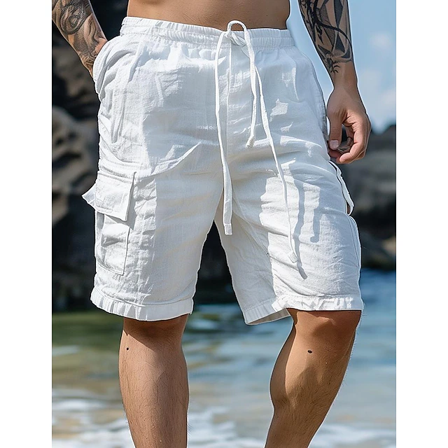 Voor heren Korte broek Linnen korte broek Zomer korte broeken ...