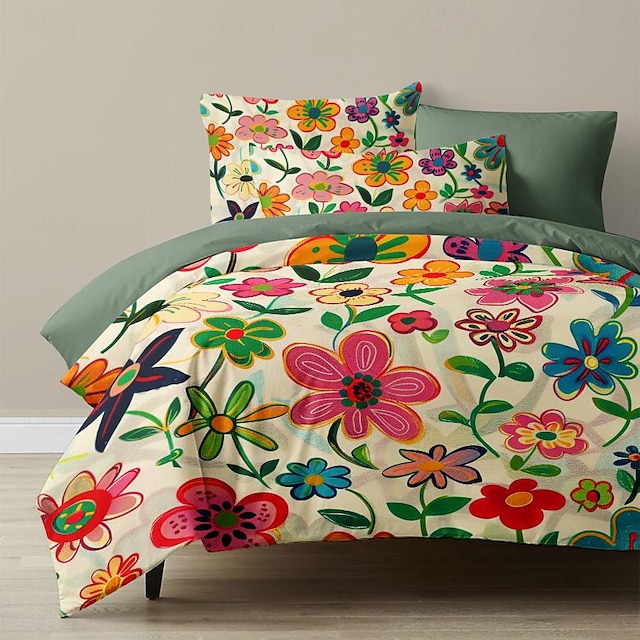  Copripiumino da letto quadrato spesso con fiori rosa, set da letto caldo, set da 2 pezzi, set da 3 pezzi, morbido set di peluche corto