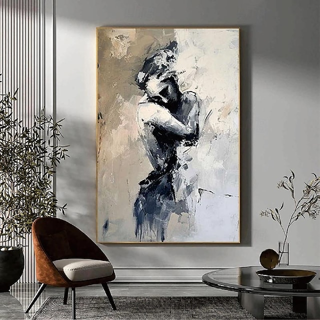  pictură abstractă pictura de femeie pictată manual pentru îndrăgostiți pictura în ulei doamnă dansatoare pictură artă de perete fata de femeie artă pe pânză portret fără chip decor iubitori pictură în