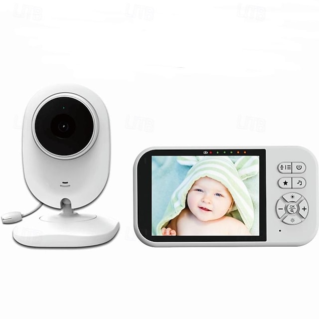  Monitor de bebê com vídeo de 3,5 '', 2,4g, mãe e filhos, áudio bidirecional, câmeras de vigilância por vídeo com visão noturna