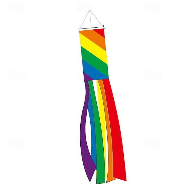  Fierté arc-en-ciel vent tube drapeau direction du vent sac drapeau extérieur cour drapeau