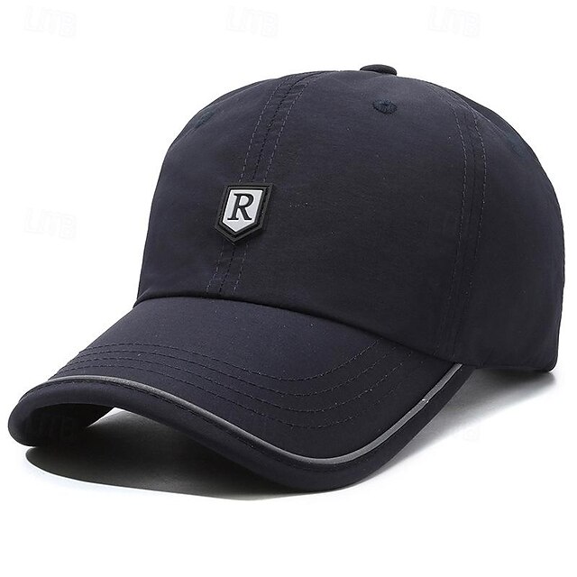  Men's Baseball Cap Sun Hat Trucker Hat Black Navy Blue Polyester Fashion Casual Street Daily Letter Adjustable Sunscreen Breathable Quick Dry