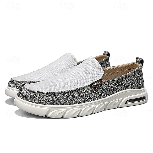  Men's Loafers & Slip-Ons Comfort Loafers Walking Casual Knit Slip Resistant Loafer Green Beige Gray Fall