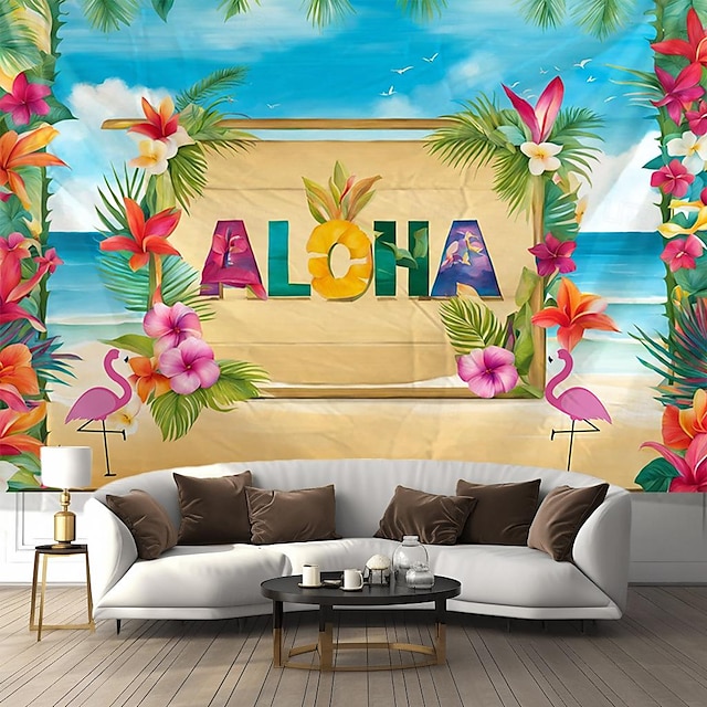  aloha sommer hængende gobelin vægkunst stort gobelin vægmaleri indretning fotografi baggrund tæppe gardin hjem soveværelse stue dekoration