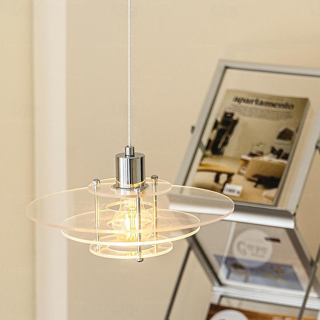  Lampa wisząca led nowoczesna minimalistyczna frisbee 1-lampka 30 cm akrylowa nowoczesna sypialnia w stylu nordyckim 110-240v