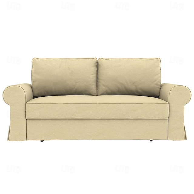  Funda para sofá cama ikea backabro 100% algodón, fundas acolchadas de algodón de color liso