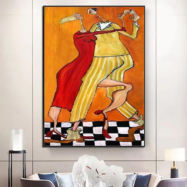  Mintura bailarinas abstractas hechas a mano pinturas al óleo sobre lienzo decoración de arte de la pared figura moderna imagen para la decoración del hogar pintura enrollada sin marco sin estirar