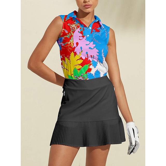  Dam Vandringspolotröja Blå Ärmlös Överdelar Golfkläder för damer Kläder Outfits Bär kläder