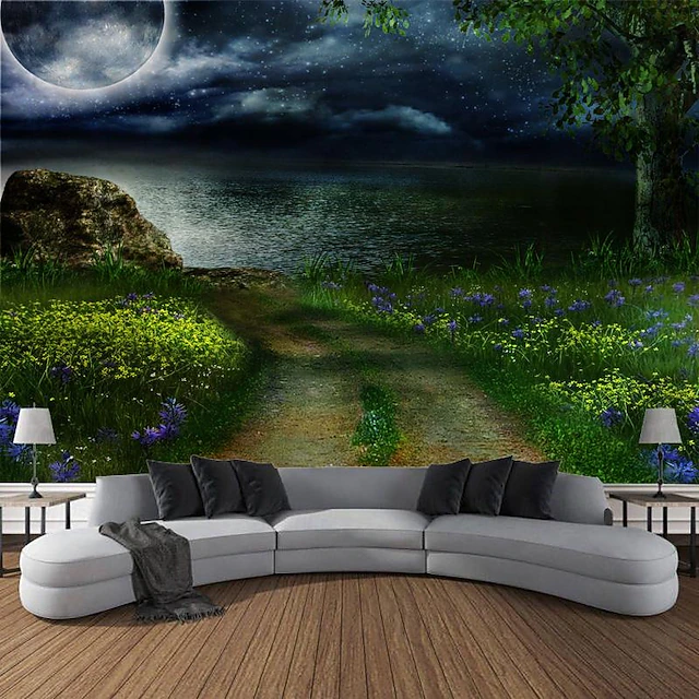 Trippy Forest Path Hanging Tapestry Wall Art Large Tapestry Mural Decor Photograph Backdrop Blanket Curtain Home Bedroom Living Room Decoration 6