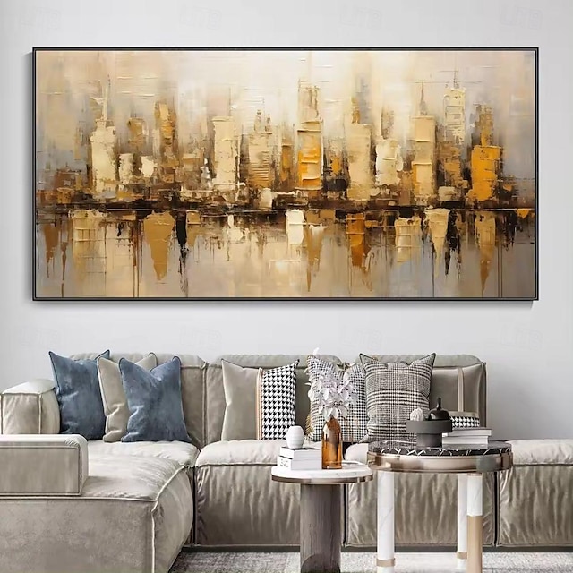  dipinto a olio fatto a mano su tela decorazione artistica da parete moderna architettura urbana astratta per soggiorno decorazioni per la casa pittura senza cornice arrotolata non stirata