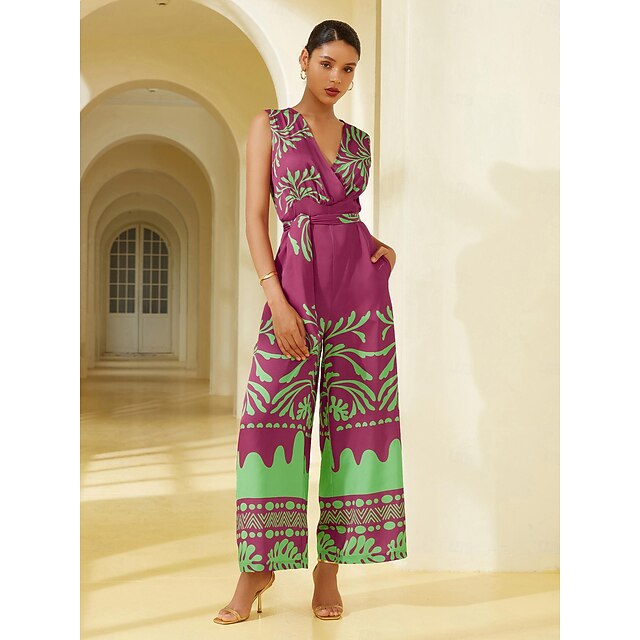 Burgundy Satin Wide-Leg Pants