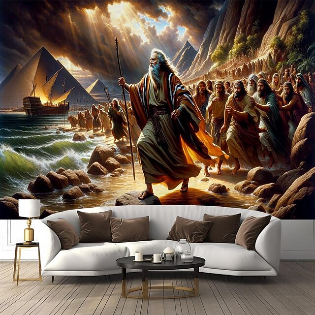 Egyptian Pyramid Hanging Tapestry Wall Art Large Tapestry Mural Decor Photograph Backdrop Blanket Curtain Home Bedroom Living Room Decoration God Godness 10