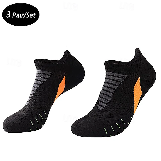 Men's 3 Pieces Multi Packs Socks Running Socks Casual Socks Black White Color Stripes Sports & Outdoor Daily Vacation Basic Medium Spring Fall Fashion Casual 11