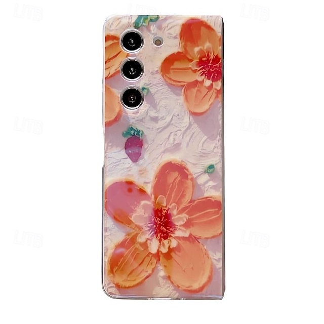  telefon Etui Til Samsung Galaxy Z Fold 6 Z Fold 5 Z Fold 4 Z Fold 3 Bagcover Ultratynd Stødsikker Blomster TPU