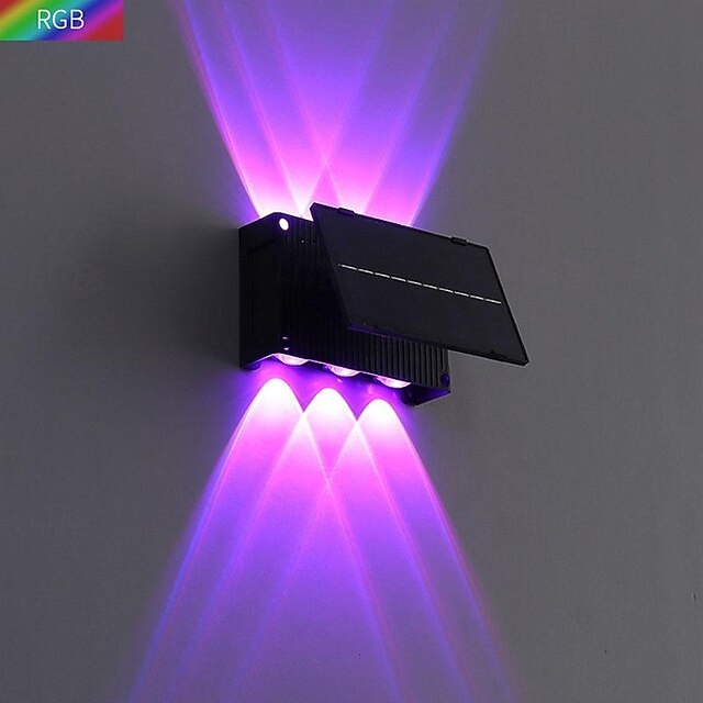 Solar Outdoor Wall Light, IP65 Waterproof Up and Down Lighting Wash ...