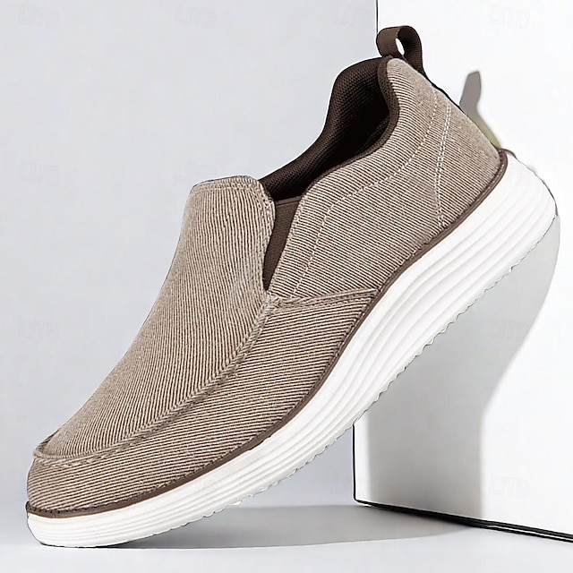  pánské ležérní slip-on plátěné mokasíny – lehké a prodyšné vycházkové boty