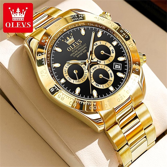  Orologio meccanico da uomo OLEVS moda business automatico autopulente luminescente con calendario impermeabile in acciaio
