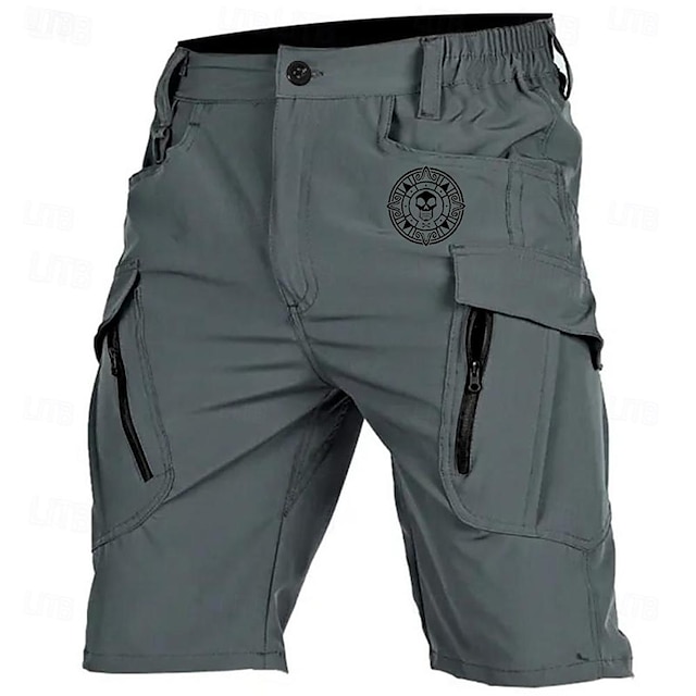  Herr Grafisk Dödskalle Geometriska mönster Cargo-shorts Medium Midja Sport Mode Designer Utomhus Utomhussport Ledigt 6 fickor Designer Kläder