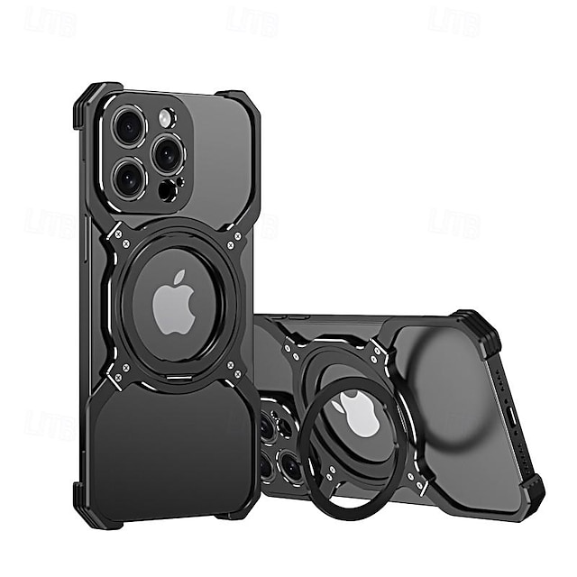  telefone Capinha Para iPhone 16 Pro Máx. iPhone 15 14 Pro Max Plus iPhone 13 Pro Max Capa traseira Magnética Suporte para carregamento sem fio Antichoque Cores Gradiente TPU Metal