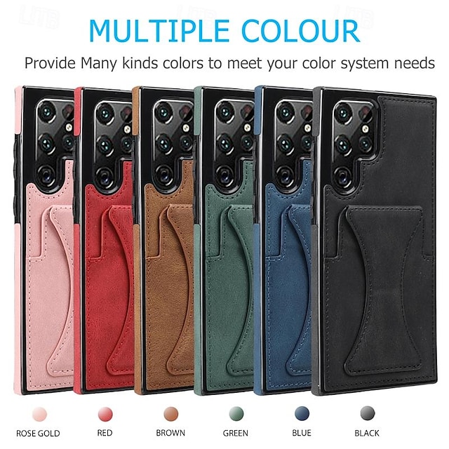  Phone Case For Samsung Galaxy S24 Ultra Plus S23 S22 S21 S20 Plus Ultra A55 A35 A25 A15 5G A73 A53 A33 A23 A13 A72 A52 A32 A22 A12 S25 Ultra Back Cover with Stand Holder Card Slot Shockproof Retro