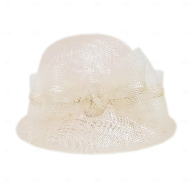  sombreros bombín de lino / sombrero cloche sombrero de pescador sombrero para el sol boda fiesta de té elegante boda con lazo tocado sombreros
