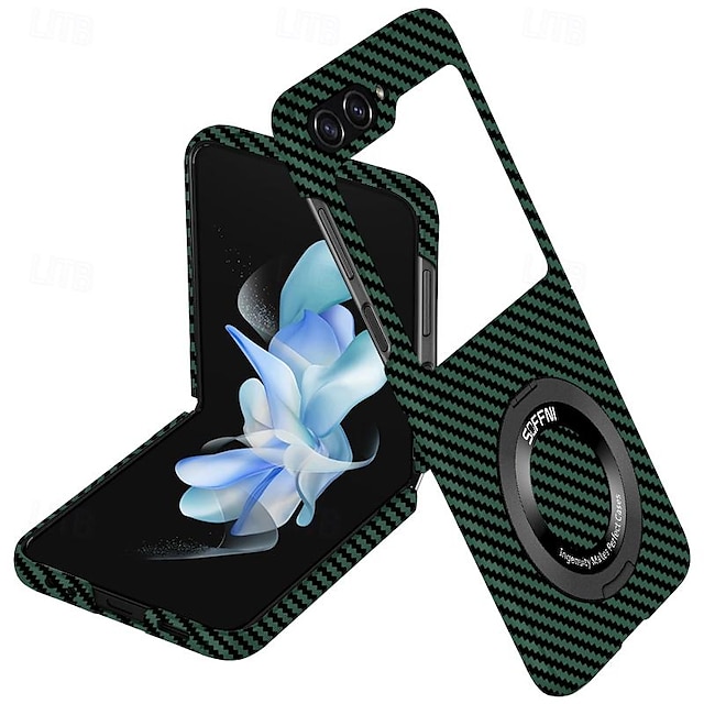  puhelin Etui Käyttötarkoitus Samsung Galaxy Z-kääntö 7 Z Flip 6 Z Flip 5 Z Flip 4 Z Flip 3 Takakuori Tuella Tukee langatonta latausta Iskunkestävä PC Metalli