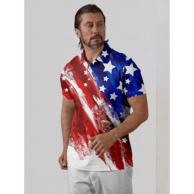  Hyper-prep USA 1776 Men's Polo Top UPF50+